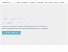 Tablet Screenshot of blairchiropractic.com